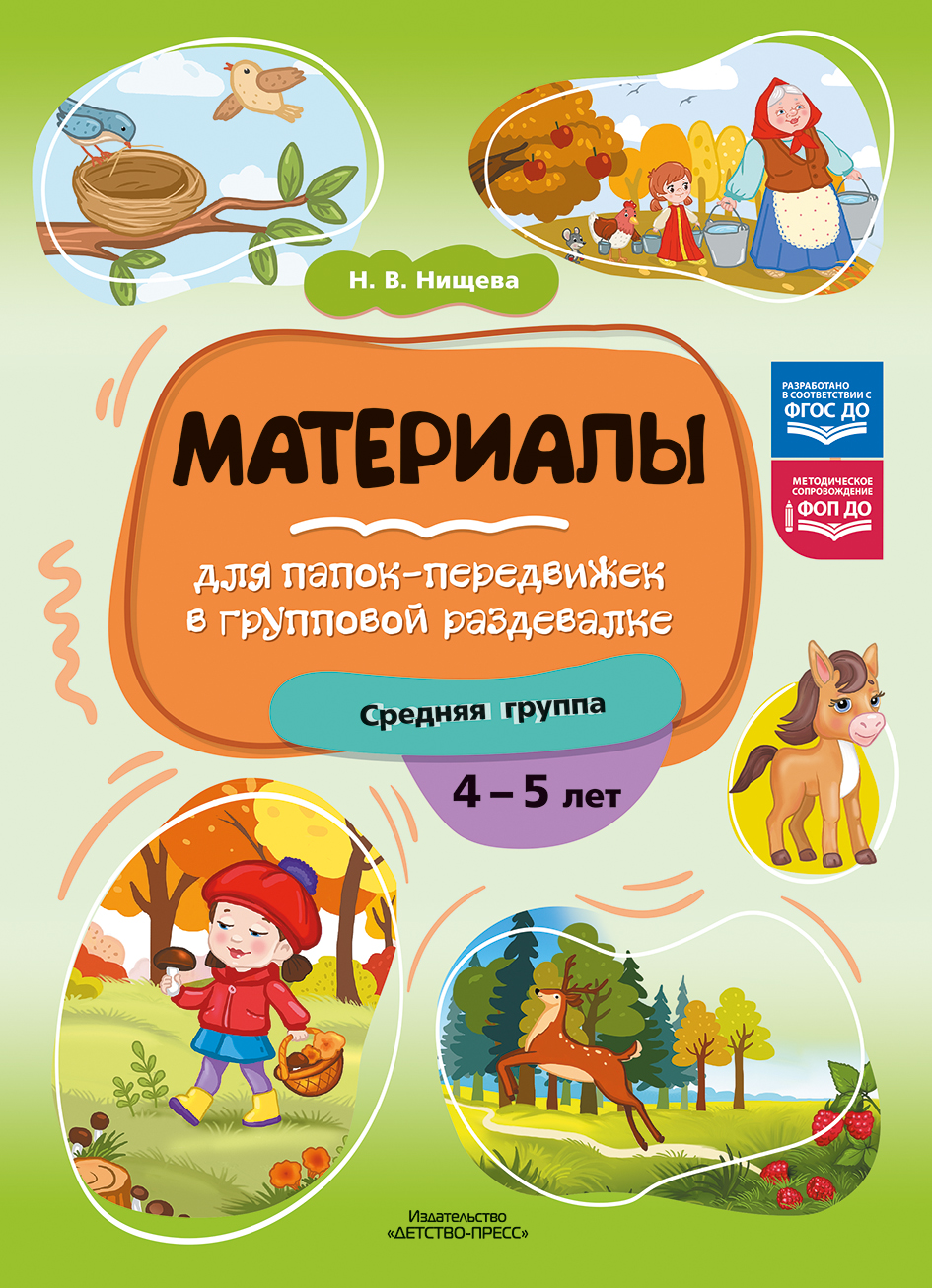 Материалы для папок-передвижек в групповой раздевалке.4-5 лет. Средняя группа. ФОП ДО. ФГОС ДО.